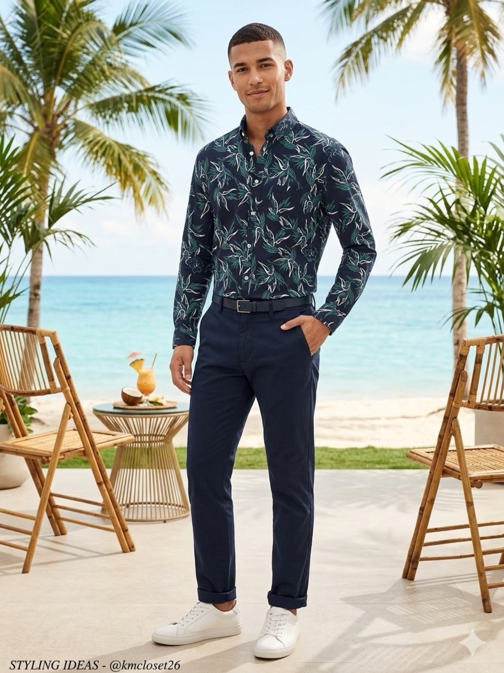 H&M Men's Navy Slim Fit Chino Pants 30R / 30x32 EUC - Resort Collection